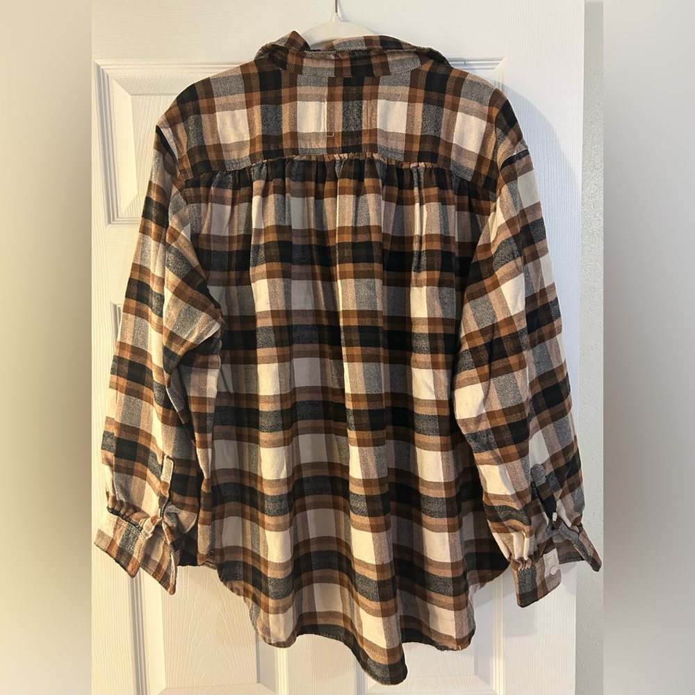 ⭐️NWOT⭐️ Aerie Anytime Fave Flannel Button Down Shirt - Picture 7 of 8